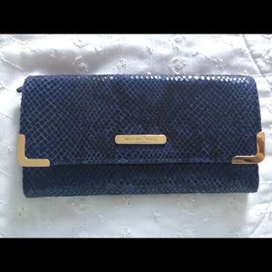MK Blue genuine leather wallet
